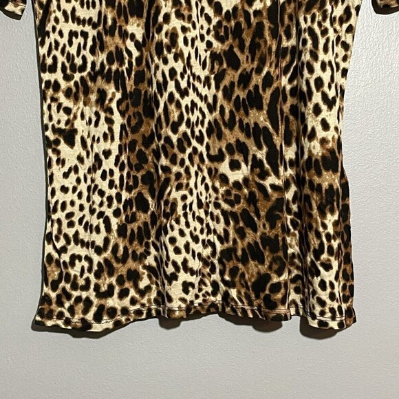 Philosophy Blouse Women XS Leopard Cheetah Snake Skin Gothic Goth Animal Brown - Picture 12 of 12